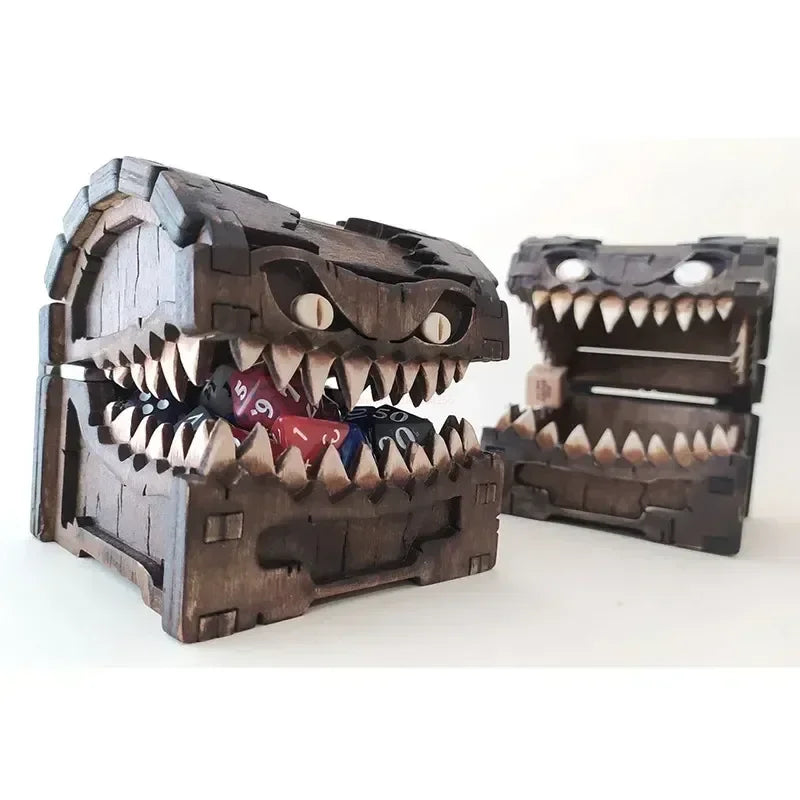 Wooden Mimic Dice Box