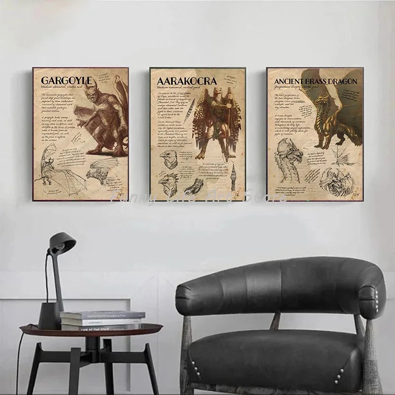 D&D Monster Manual Canvas Prints