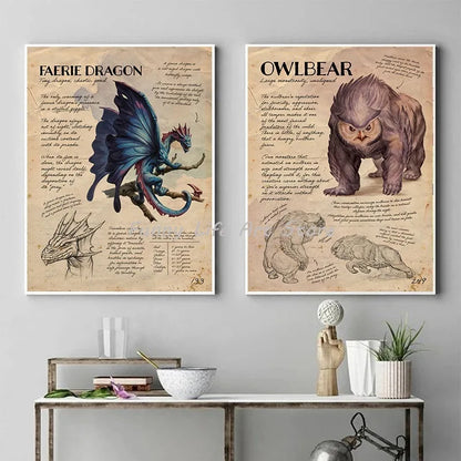 D&D Monster Manual Canvas Prints