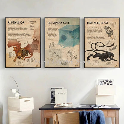 D&D Monster Manual Canvas Prints