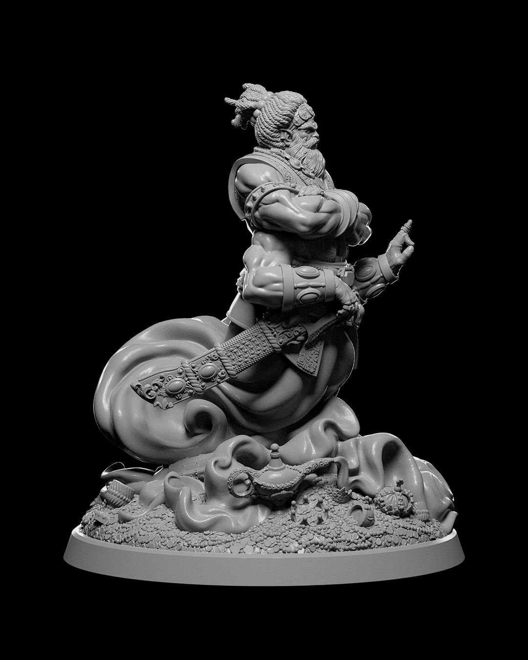 Genie | UNPAINTED | Tabletop Scale | TTRPG D&D Miniature | DnD