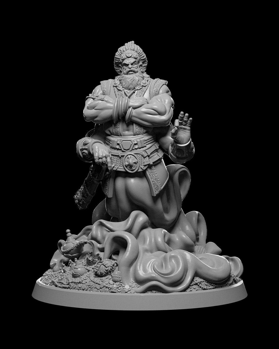 Genie | UNPAINTED | Tabletop Scale | TTRPG D&D Miniature | DnD