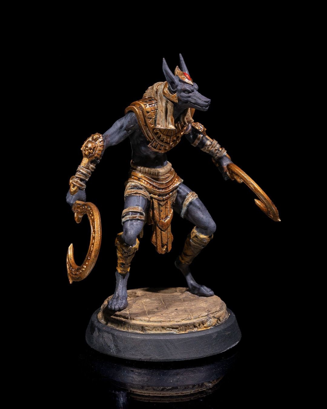 Jackal Warrior Scythe | UNPAINTED | Tabletop Scale | TTRPG D&D Miniature | DnD