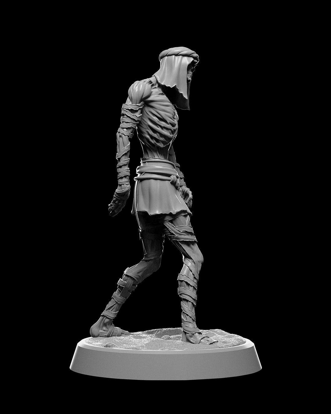 Mummy v2 | UNPAINTED | Tabletop Scale | TTRPG D&D Miniature | DnD