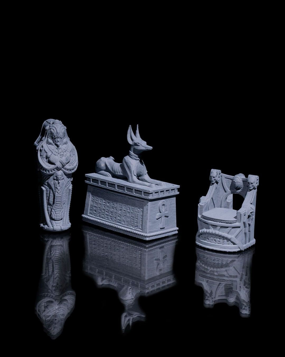 Egyptian Props v2 | UNPAINTED | Tabletop Scale | TTRPG D&D Miniature | DnD