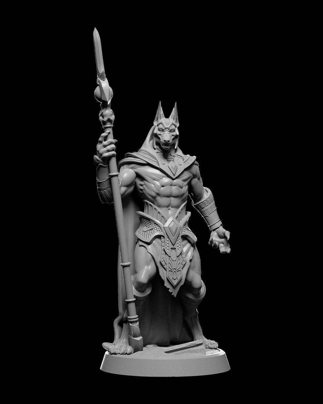 Jackal General | UNPAINTED | Tabletop Scale | TTRPG D&D Miniature | DnD