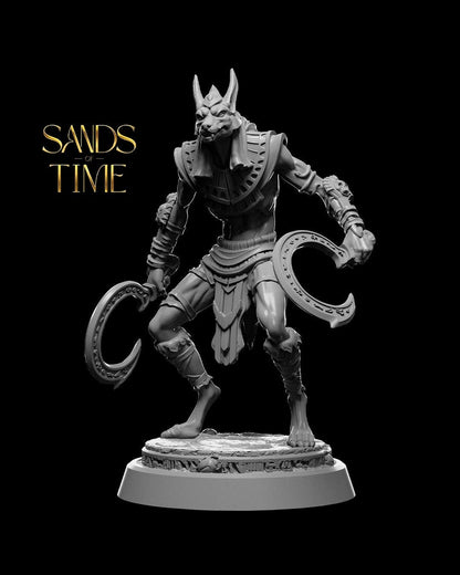 Jackal Warrior Scythe | UNPAINTED | Tabletop Scale | TTRPG D&D Miniature | DnD