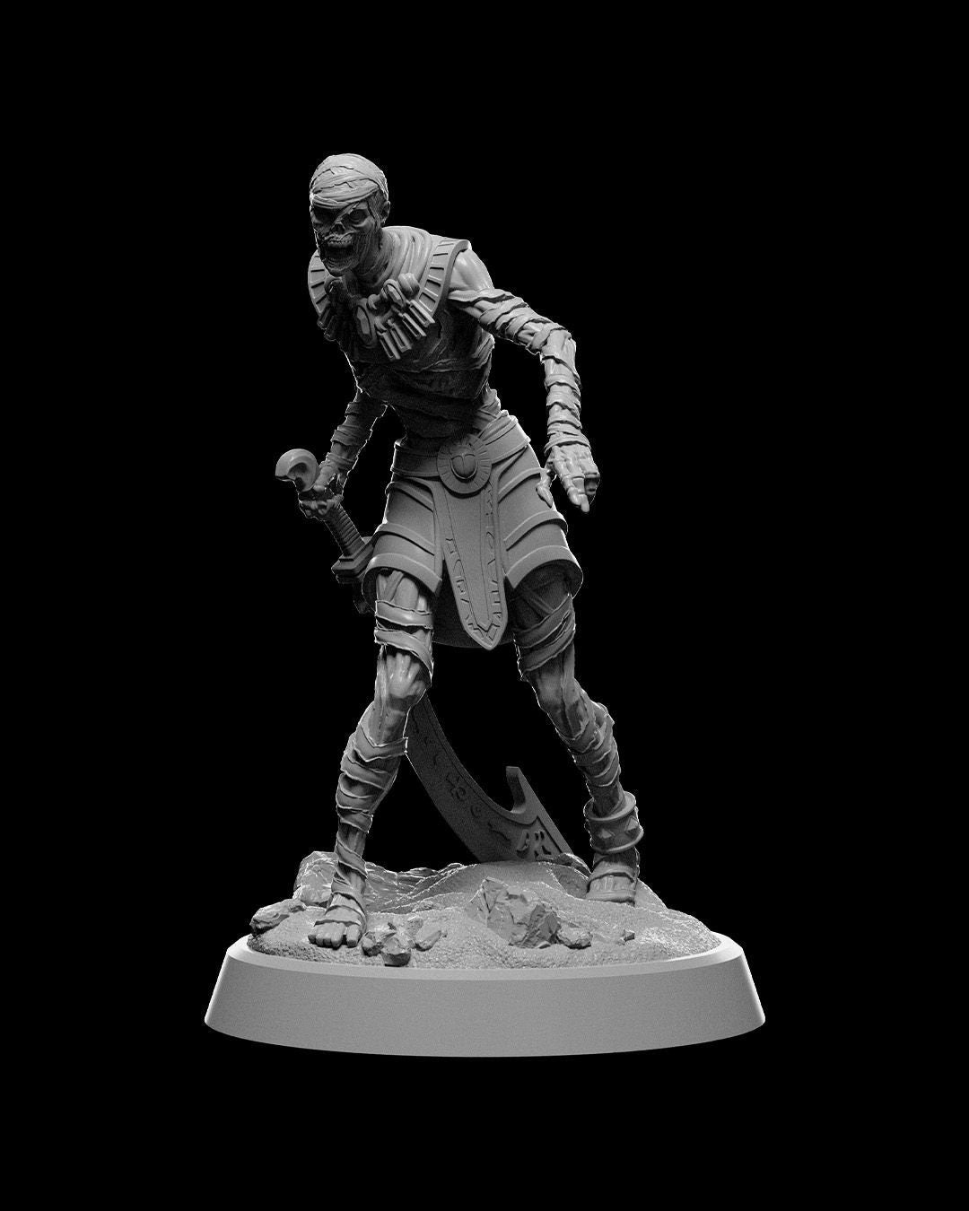 Mummy v3 | UNPAINTED | Tabletop Scale | TTRPG D&D Miniature | DnD