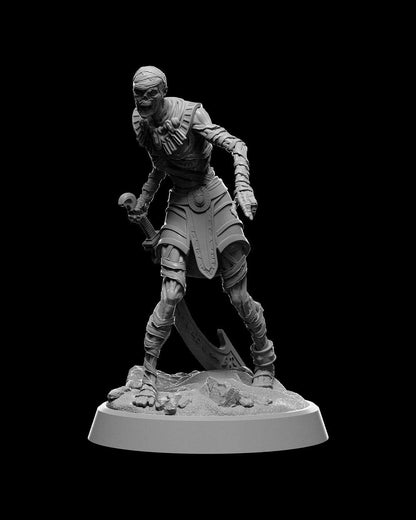 Mummy v3 | UNPAINTED | Tabletop Scale | TTRPG D&D Miniature | DnD