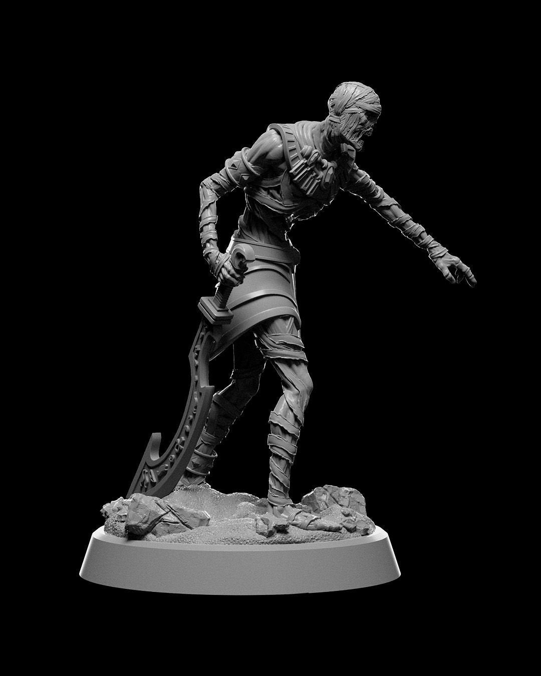 Mummy v3 | UNPAINTED | Tabletop Scale | TTRPG D&D Miniature | DnD