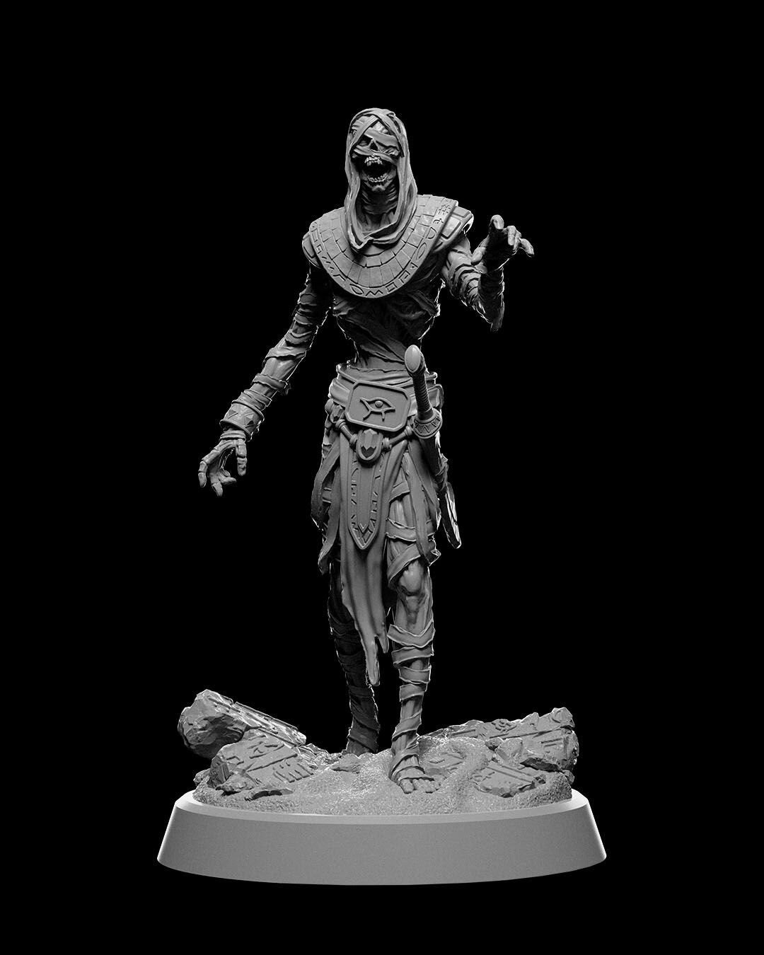 Mummy v1 | UNPAINTED | Tabletop Scale | TTRPG D&D Miniature | DnD