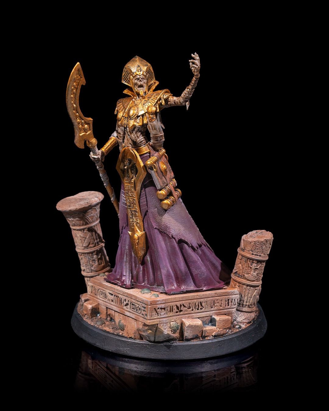 Pharaoh Lich | UNPAINTED | Tabletop Scale | TTRPG D&D Miniature | DnD