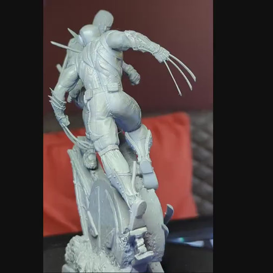 Deadpool v Wolverine Model Fan Art - Unpainted model | Sanix3d