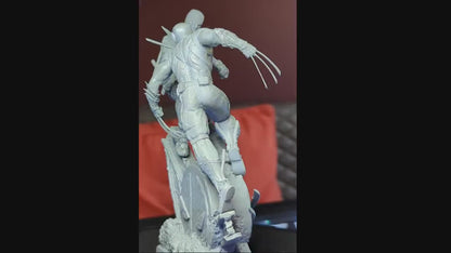 Deadpool v Wolverine Model Fan Art - Unpainted model | Sanix3d